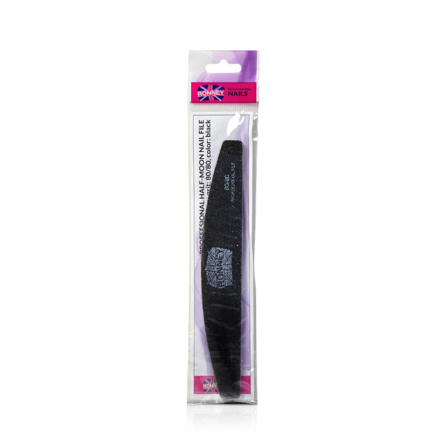 Ronney Ronney Professional Nails Pilnik Papierowy Czarny Półksiężyc 80/80