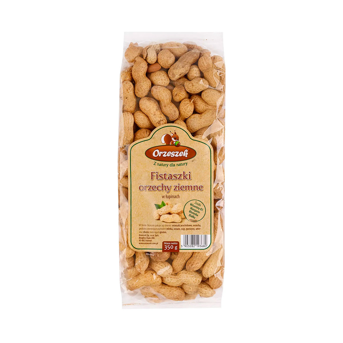 Fistaszki - orzechy ziemne w łupinach Orzeszek - 350 g