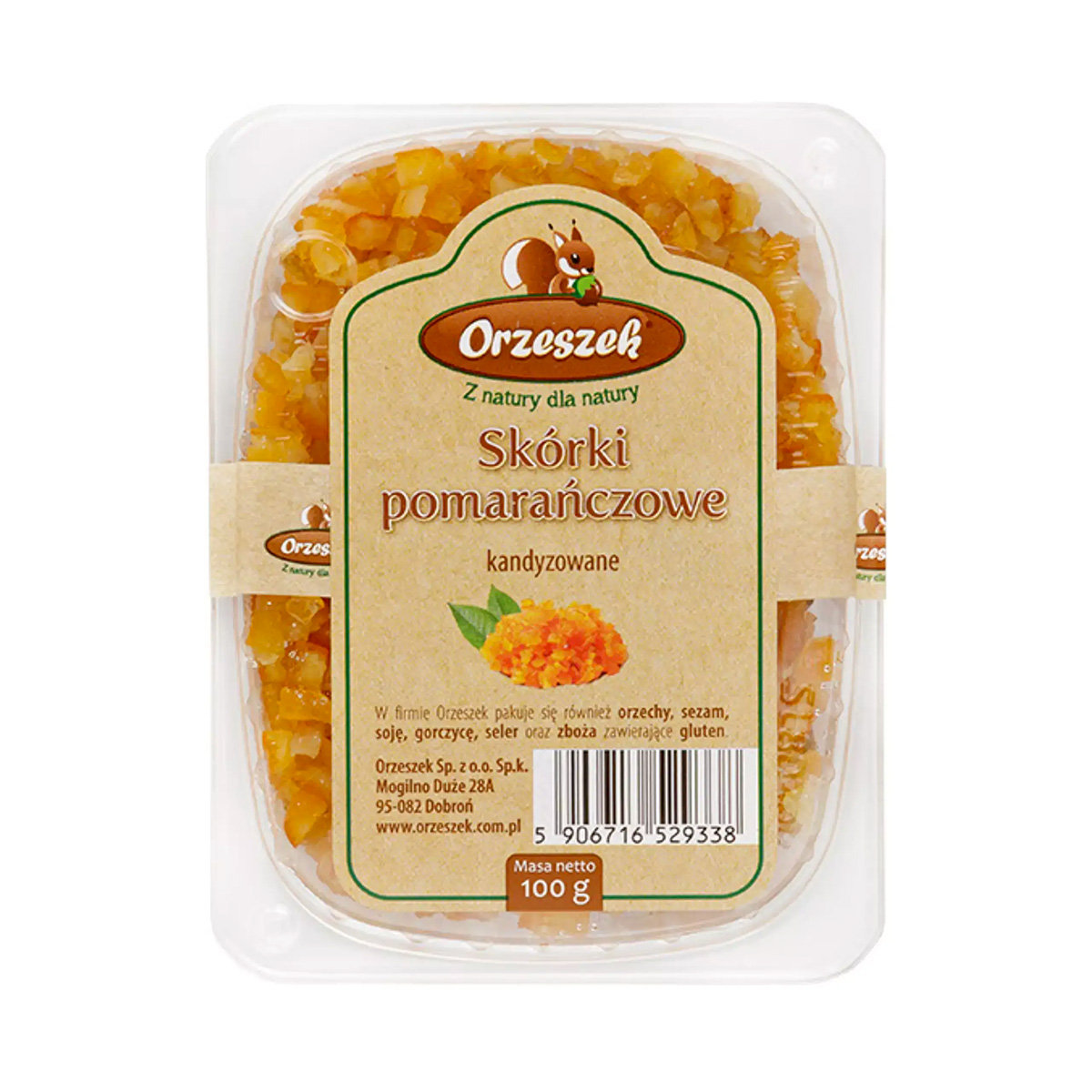 Skórki pomarańczowe kandyzowane Orzeszek - 100 g