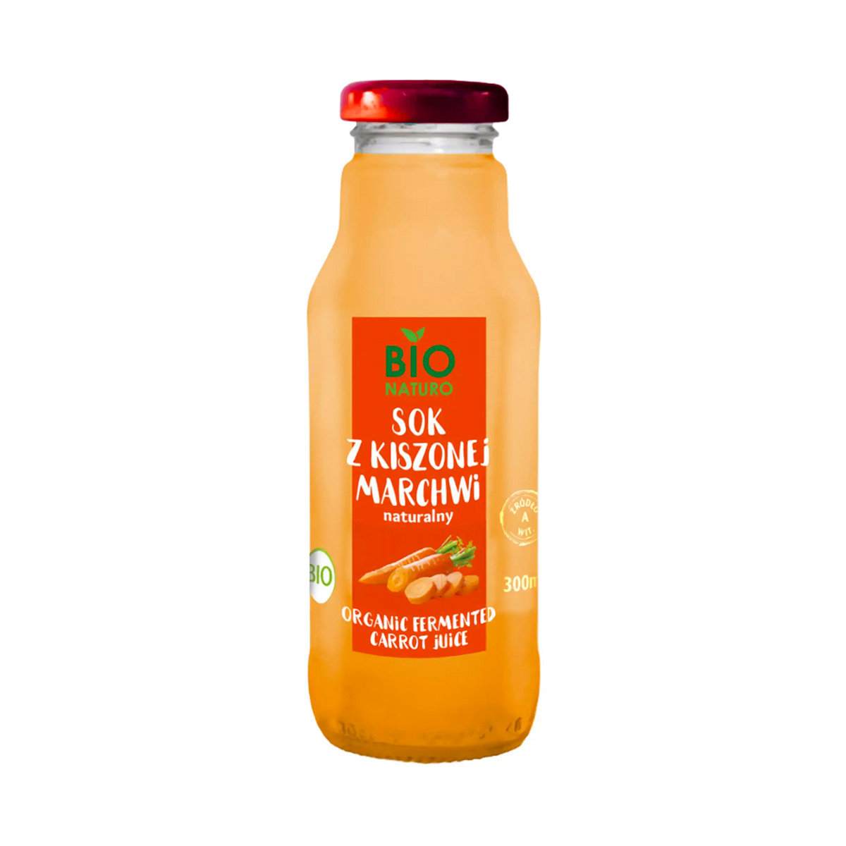 Bio Sok z kiszonej marchwi naturalny 300 ml BioNaturo 5901761105605