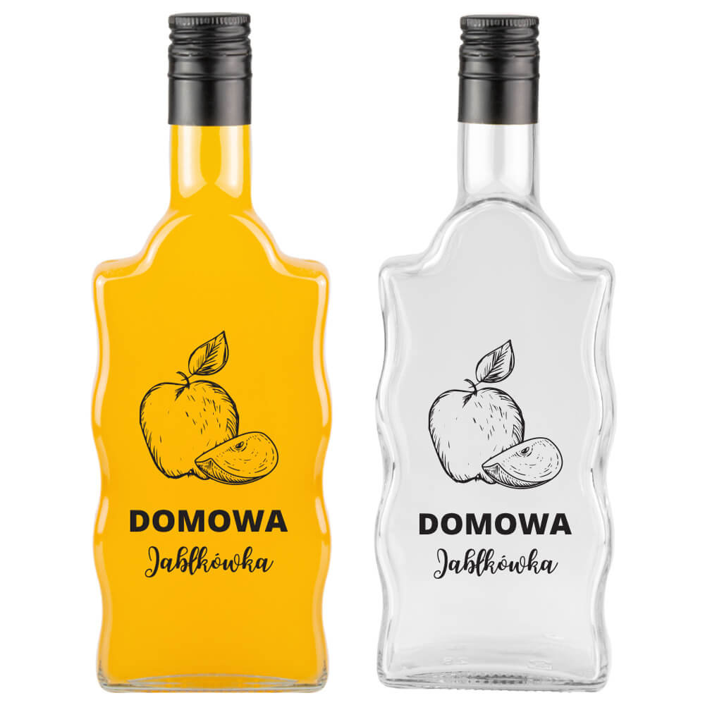 Butelka na jabłkówkę z nadrukiem - Fala 500ml