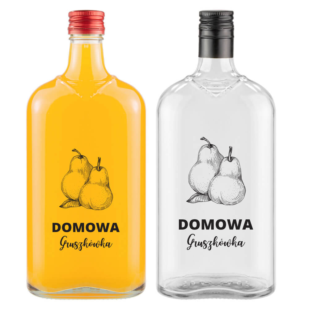 Butelka na gruszkówkę z nadrukiem - Klasyk 500ml