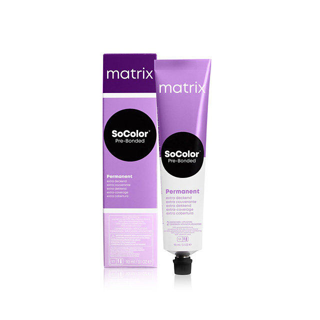 Matrix SoColor Extra Coverage, farba do krycia włosów siwych z technologią Pre-Bonded, 90ml | Kolor: 506NW