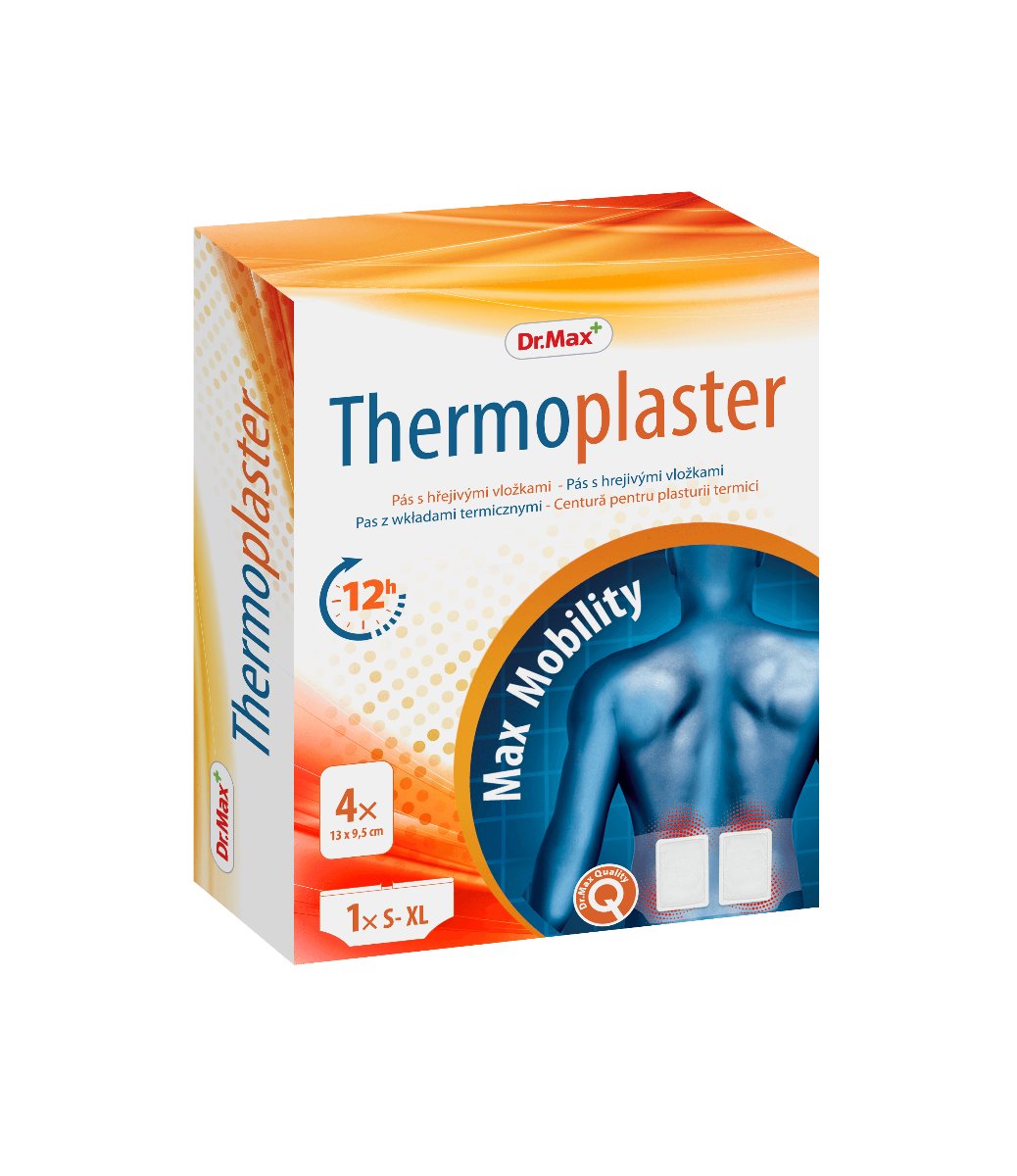 Dr.Max, Thermoplaster, Plaster rozgrzewający na dół pleców, 1 pas + 4 wkłady termiczne