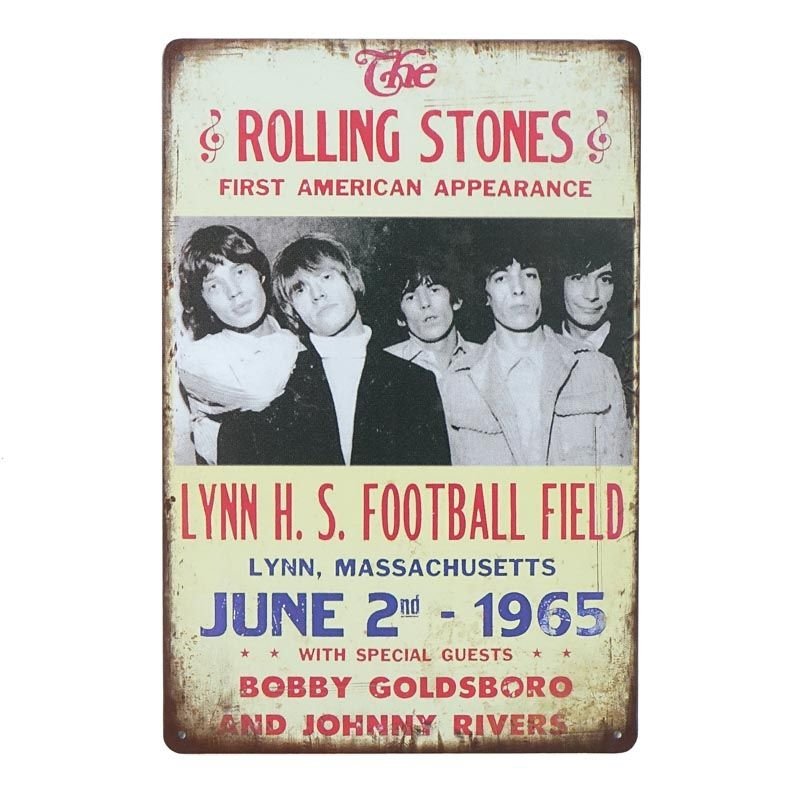 Plakat Tabliczka dekoracyjna metalowa ROLLING STONES MASSACHUSETTS