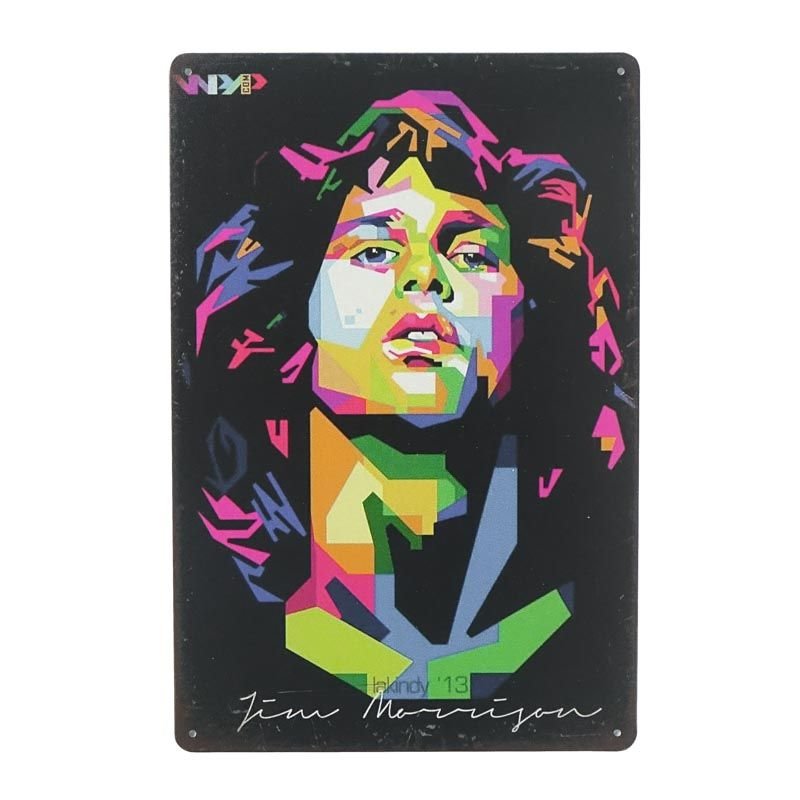 Plakat Tabliczka dekoracyjna metalowa JIM MORRISON