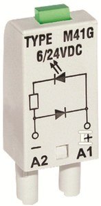 Moduł SYGNALIZACYJNY LD M41G SZARY (diody: LED zielony + D) 6...24 V DC