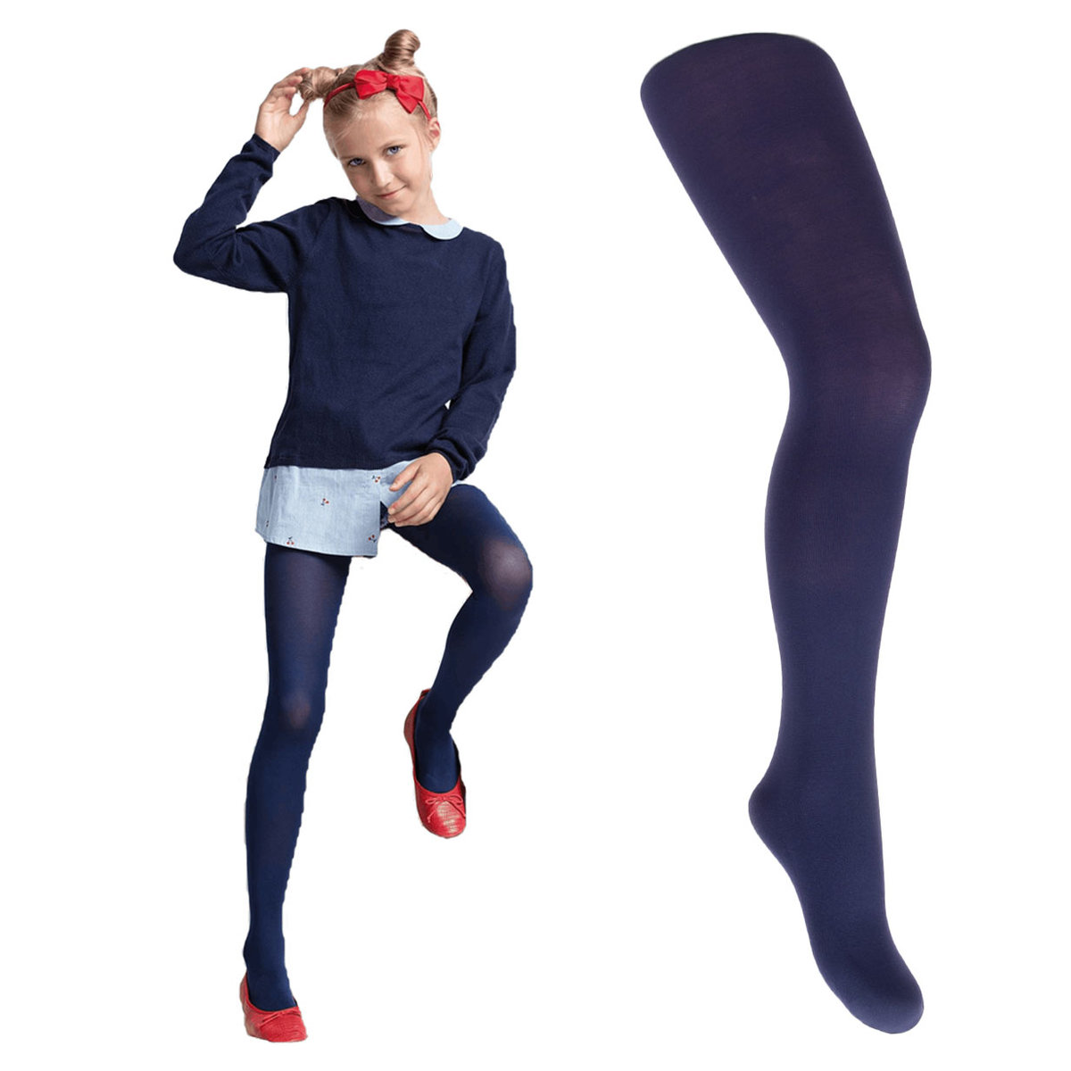 Yoclub Rajstopy Z Microfibry 40Den 152/158 Granatowe