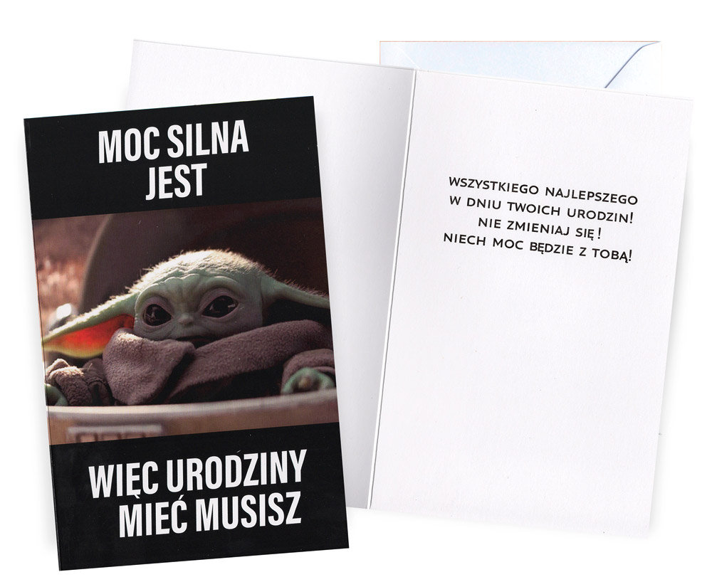 Karnet Urodziny Star Wars Baby Yoda - Kukartka