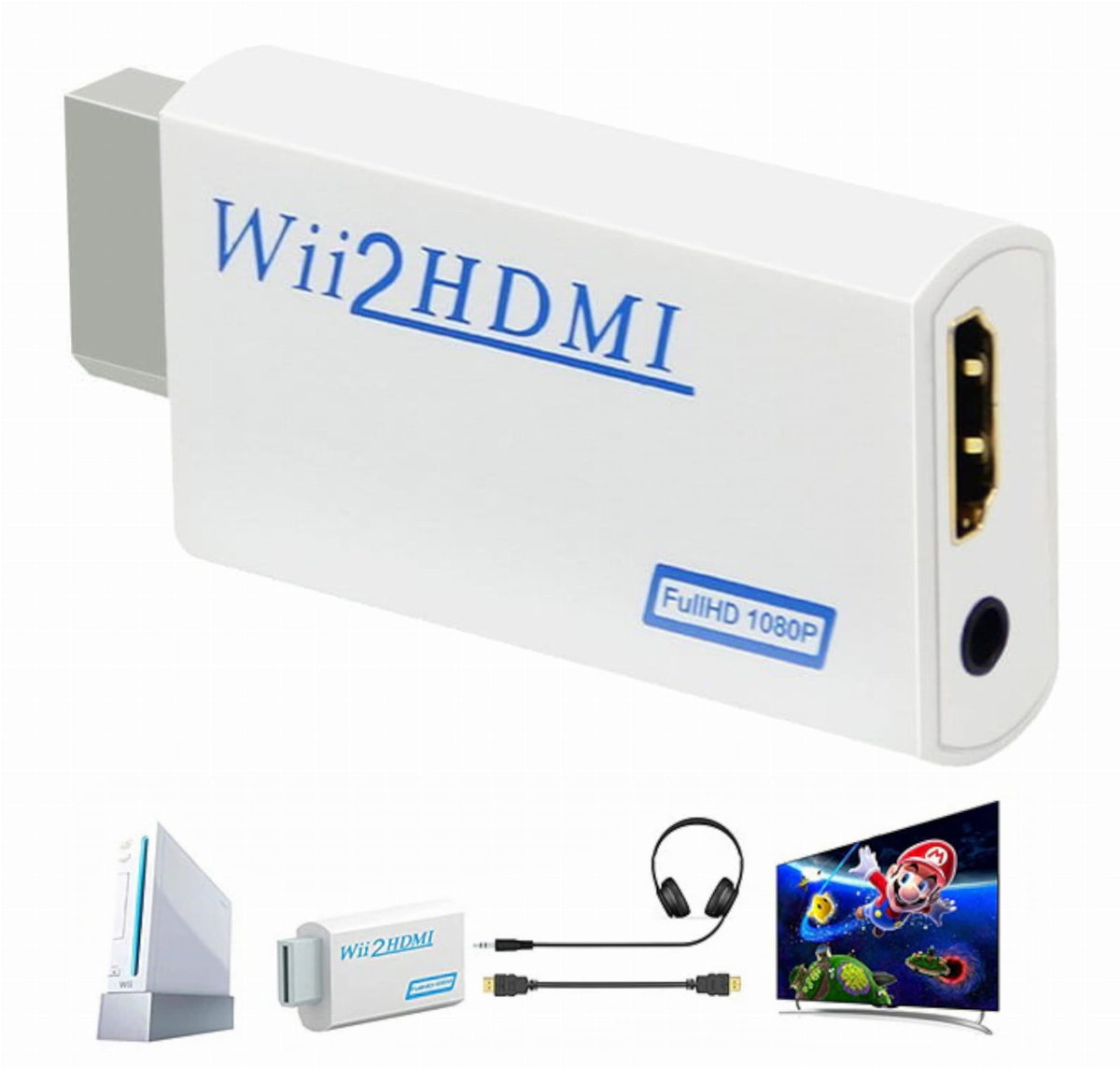 Wii nintendo Przejściówka Adapter na Hdmi + Audio