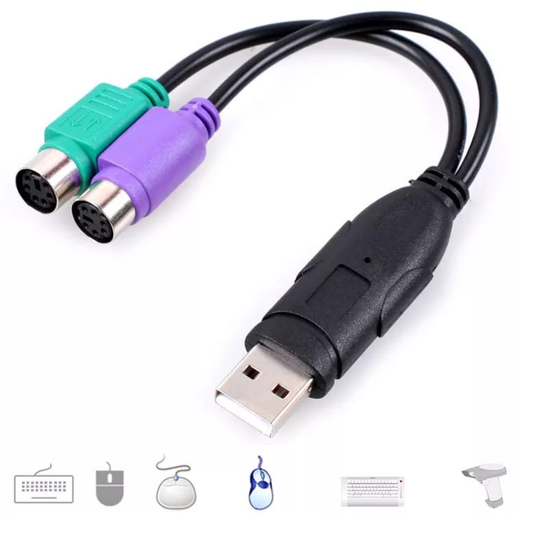 Przejściówka USB na PS/2 myszka klawiatura  WIN 10 8
