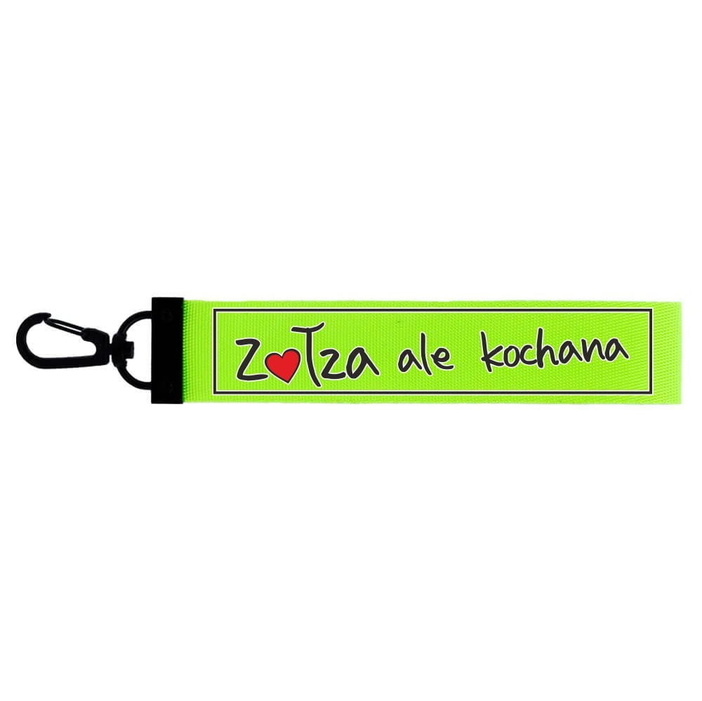 Brelok Taśma - Zołza ale kochana (66) - Seledyn Neon