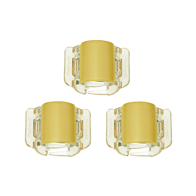 Linziclip, Klamry Mini Matt Yellow, 3 sztuki
