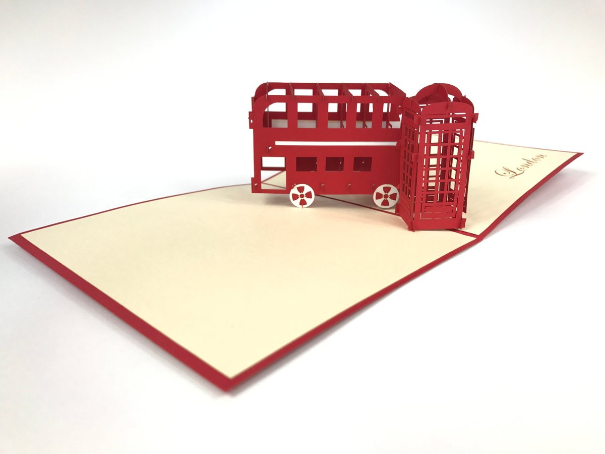 Mały Piętrowy Bus, Londyn, Kartka 3d Pamiątka