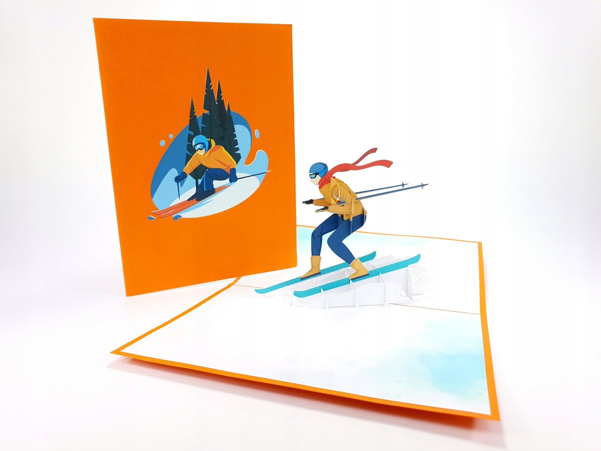 Narciarstwo Narty Sport Kartka 3D Ski Snowboard