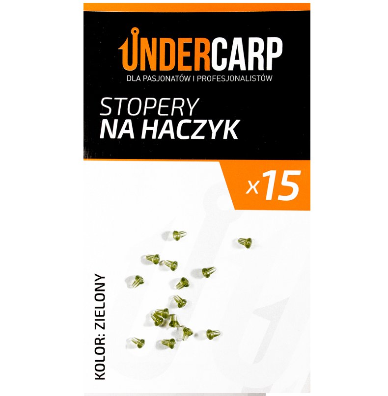 Undercarp Stopery na haczyk zielone 15szt