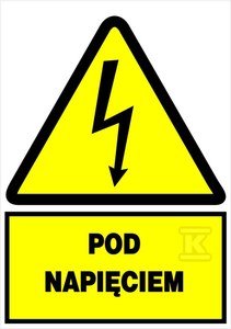 Onnline Tablica ostrzegawcza samoprzylepna 105x148 NO Pod napieciem