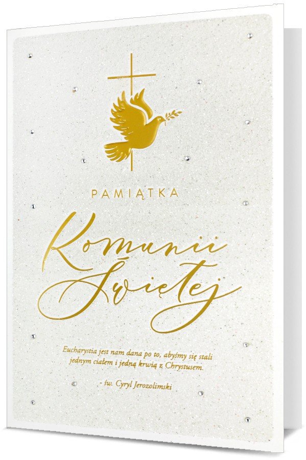 Kartka na Komunię z mottem H2841