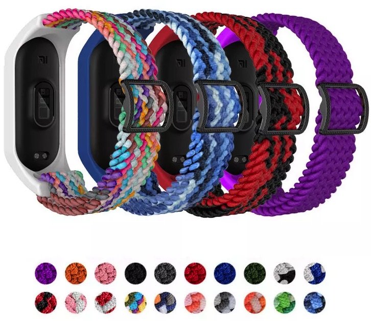 Opaska Do Xiaomi Mi Band 5 6 7 Nylon Elastyczna