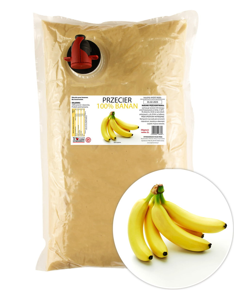Przecier bananowy - Pulpa bananowa 100% 2L