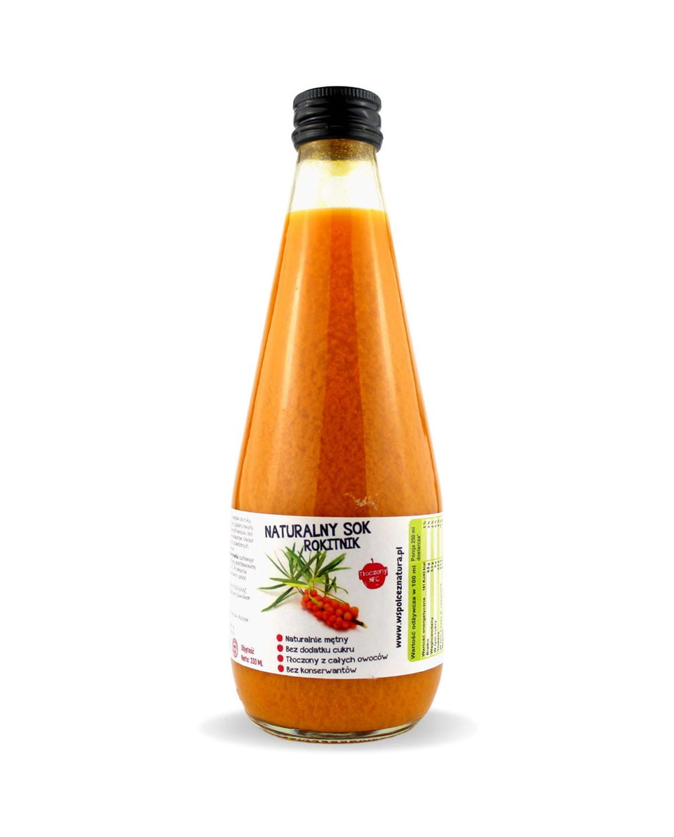 Sok Naturalny Tłoczony Rokitnik 100% 330ml