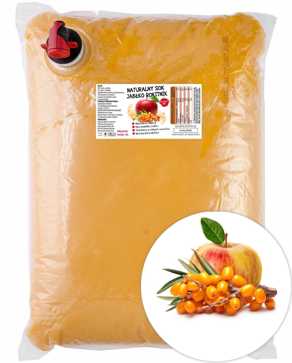 Sok Jabłko-Rokitnik 5l