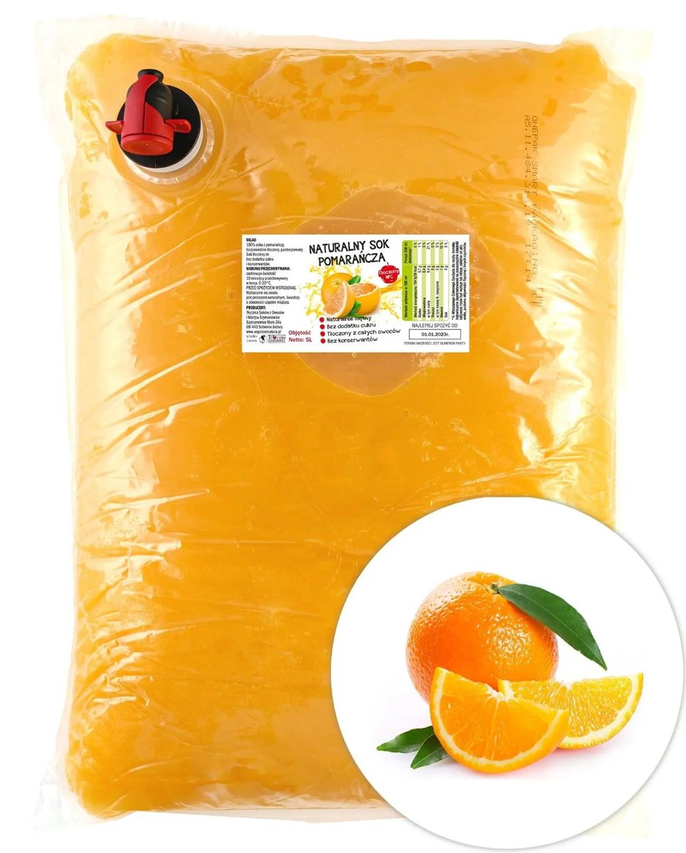 Sok Pomarańczowy 100% 5l