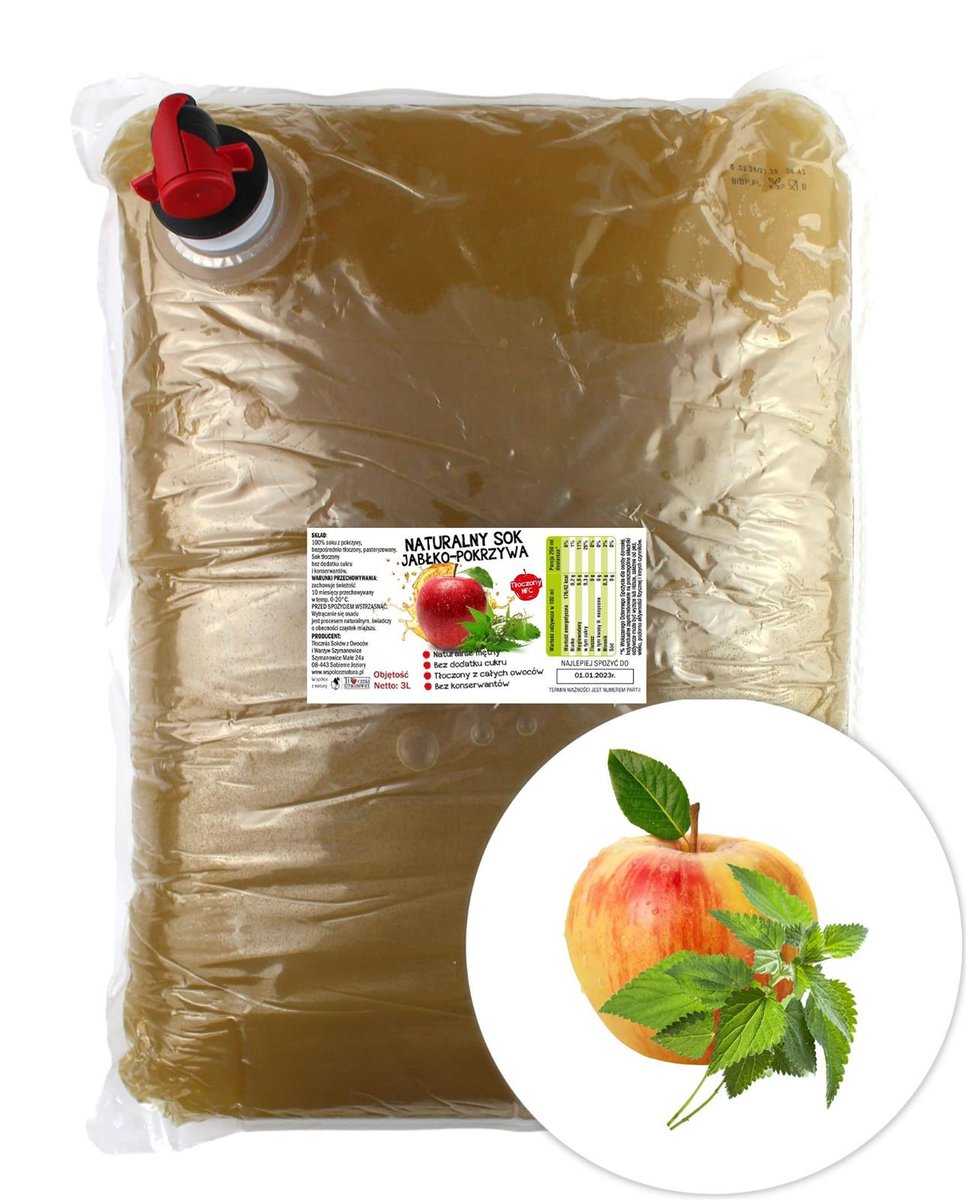 Sok Jabłkowy z Pokrzywa 5l