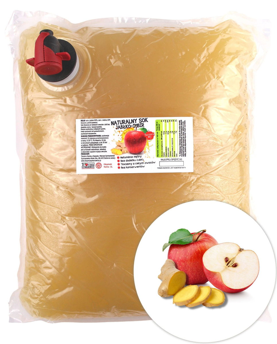 Sok Jabłkowy z Imbirem 3l