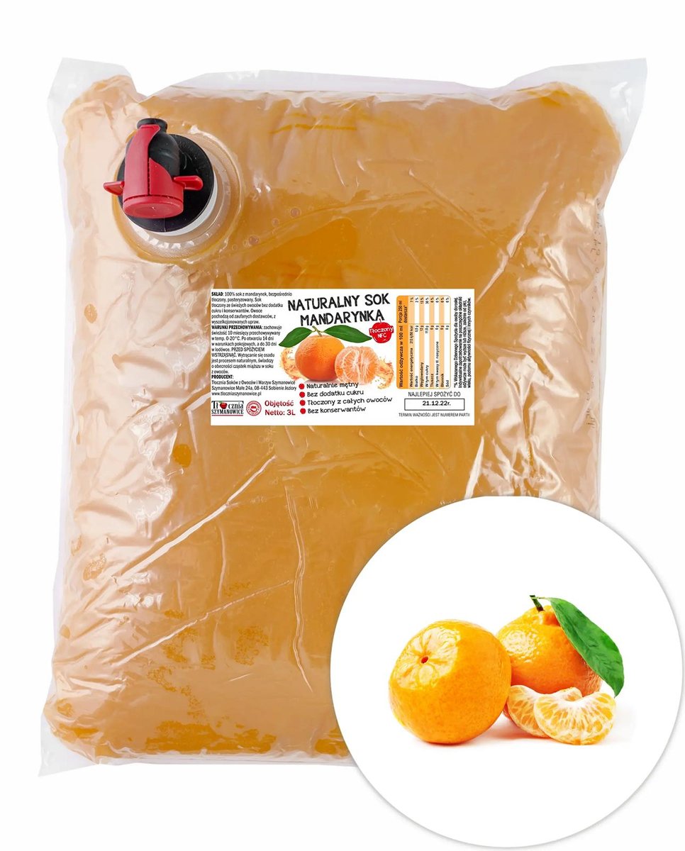 Sok Mandarynkowy 100% 3l