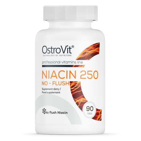 Suplement diety, OstroVit, Niacyna 250 NO-FLUSH - 90 tabletek