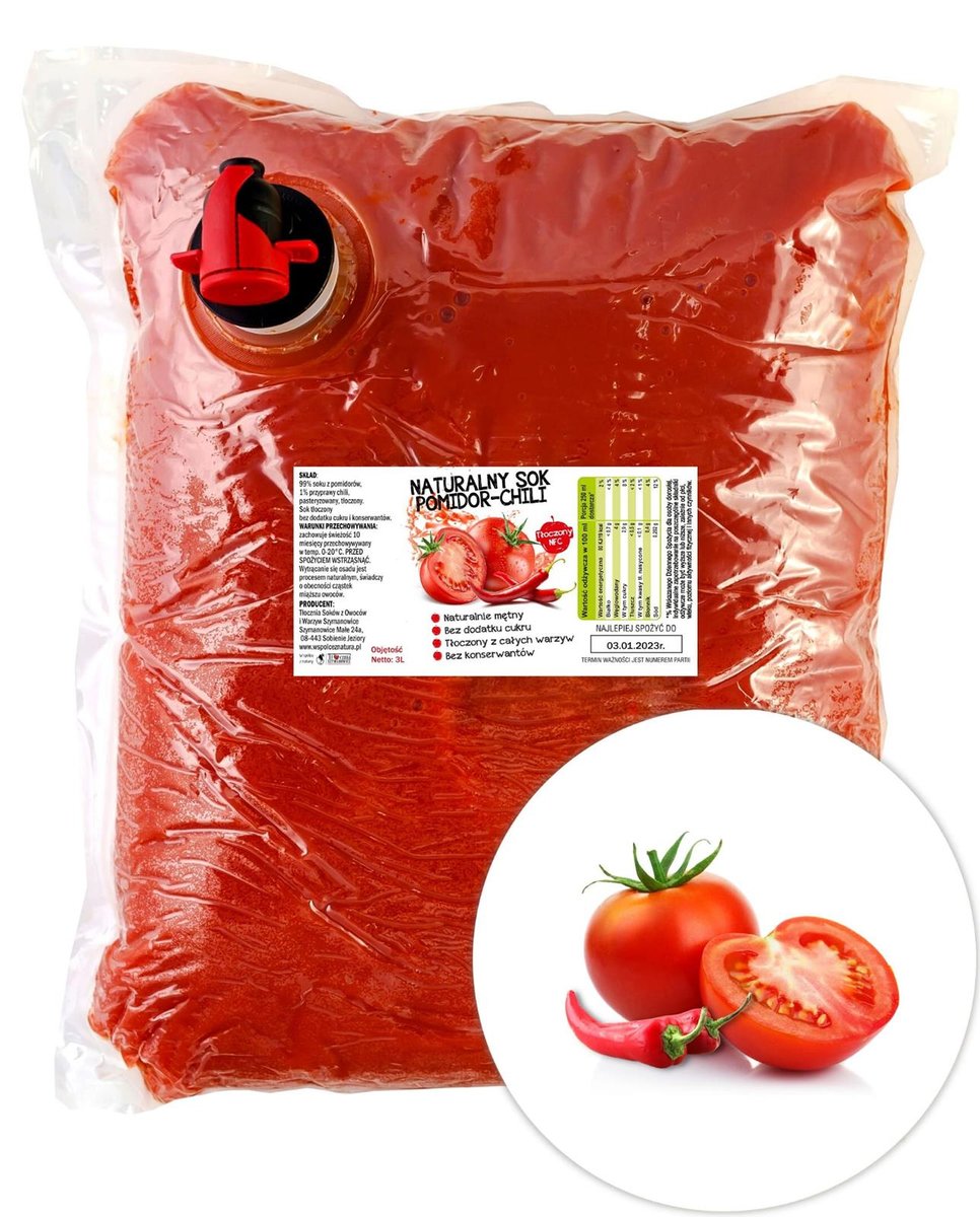 Sok Pomidorowy z Chili 3l