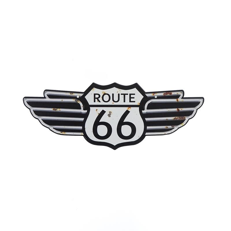 Tabliczka dekoracyjna metalowa ROUTE 66 WINGS
