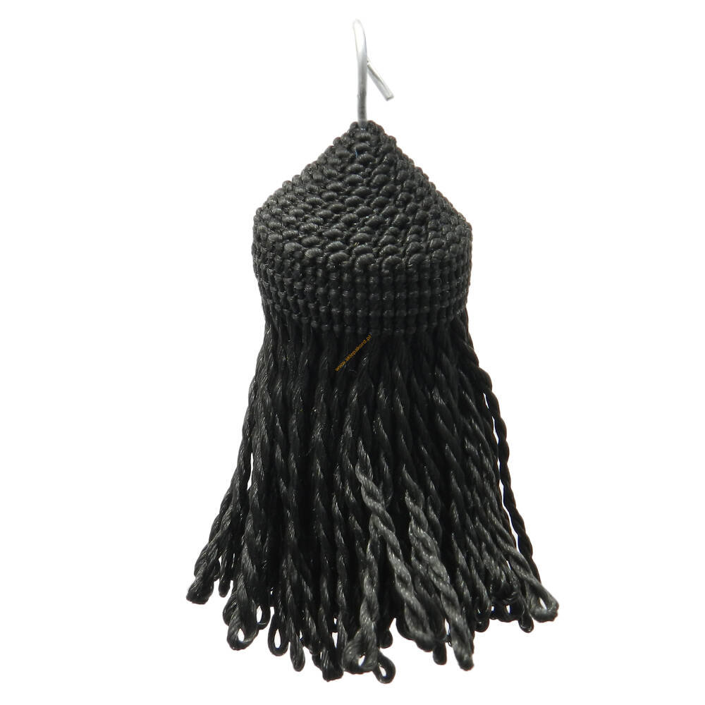 Chwosty pompony ręcznie robione P7 czarny