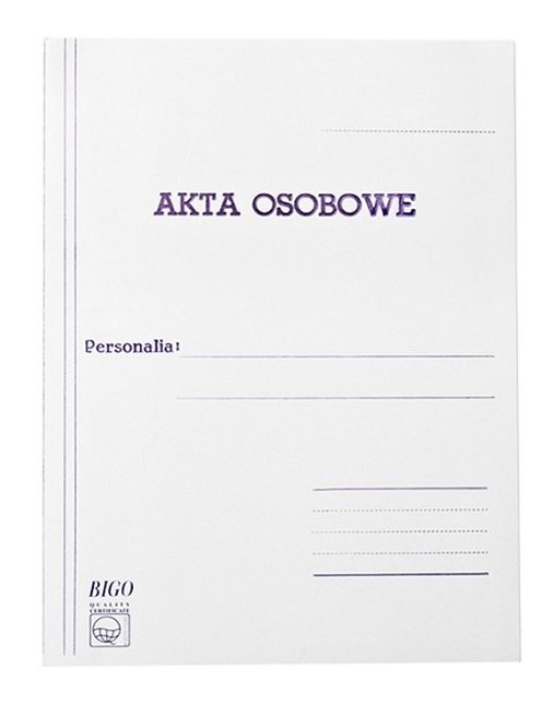 BIGO Teczka tekturowa do akt osobowych harmonijka