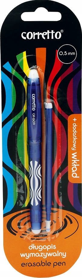 Długopis wymazywalny GR-1609 niebieski + wkład