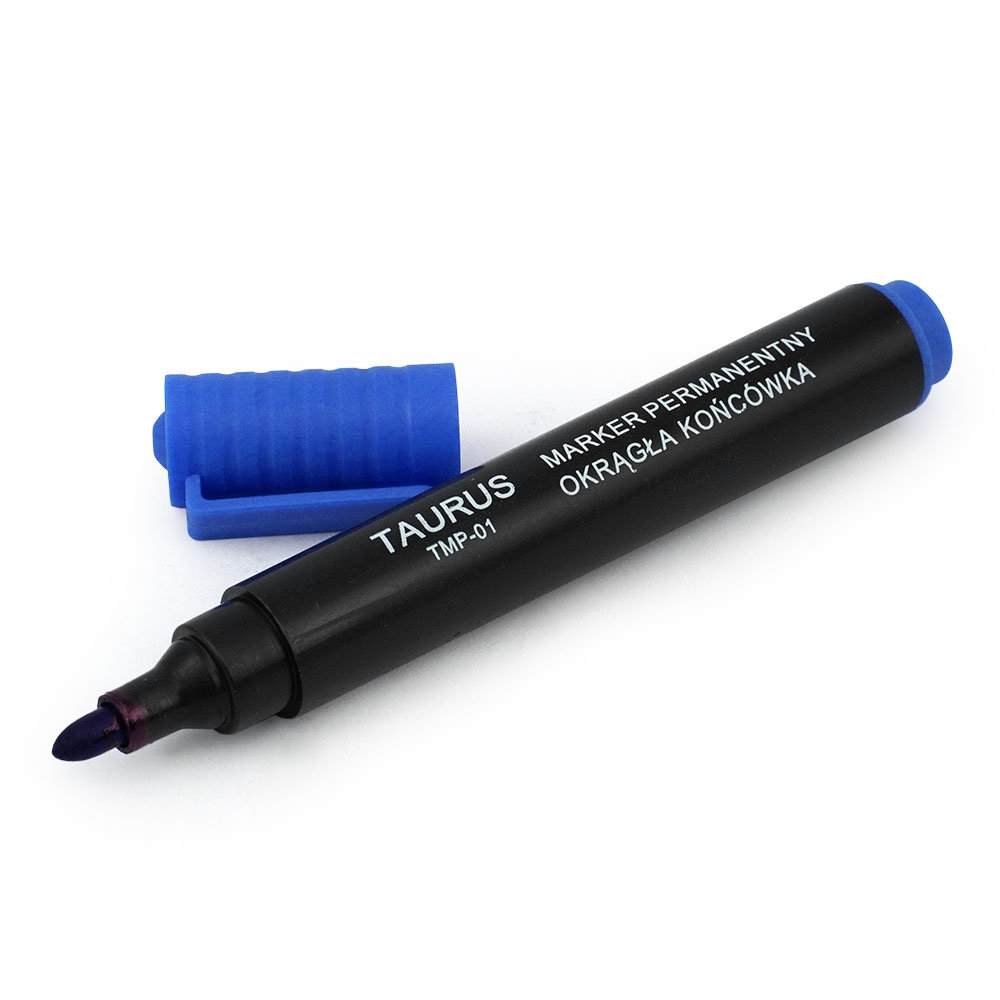 TAURUS Amos Marker Permanent Okrągły Niebieski TMP-01