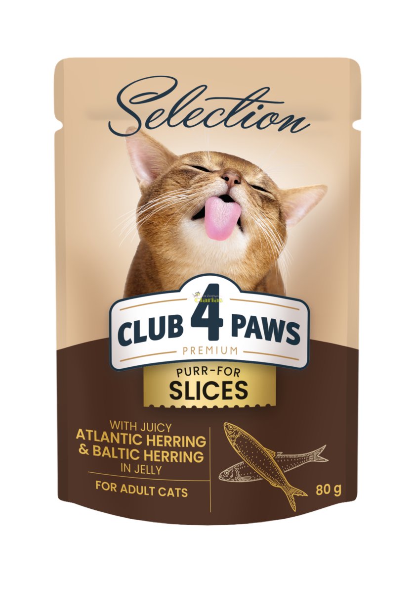 Club 4 Paws Mokra Karma Dla Dorosłych Kotów Śledź Ze Szprotkami W Galarecie 80 g