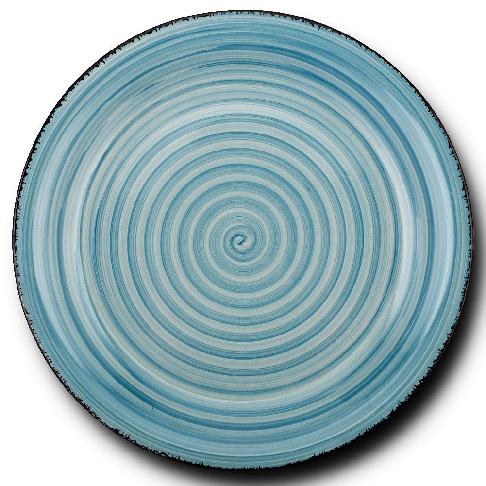 Talerz ceramiczny FADED BLUE obiadowy płytki na obiad 27 cm kod: O-10-099-221 + Sprawdź na SuperWnetrze.pl