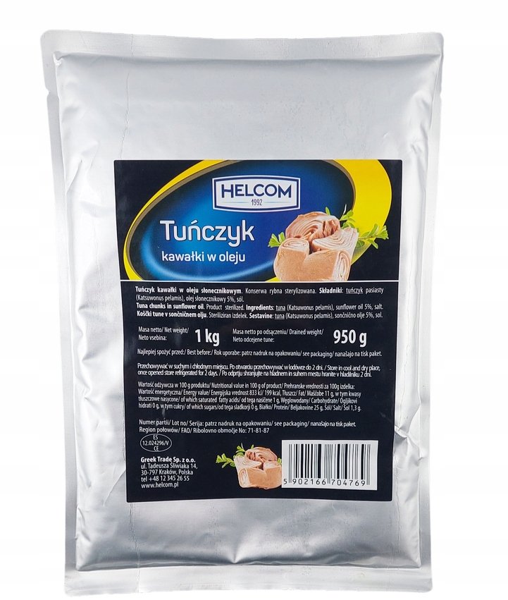 Helcom Tuńczyk Kawałki W Oleju 1Kg