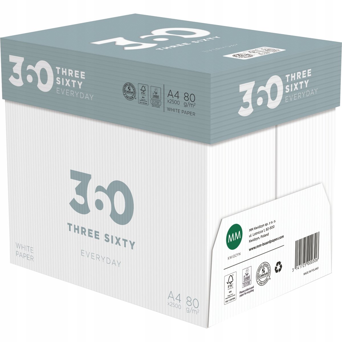 360 EVERYDAY Papier do drukarki 360 EVERYDAY A4 500 arkuszy 360 EVERYDAY