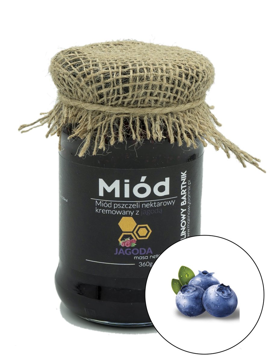 Miód z Jagodami 360 g Malinowy Bartnik