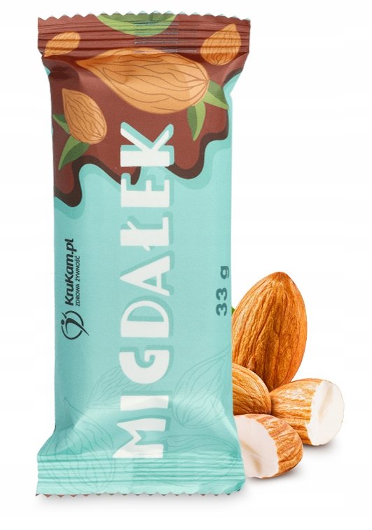 KruKam Migdałek baton w czekoladzie 33g