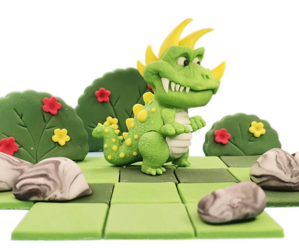 Zestaw na tort  - Dino 1 - dinozaur + dodatki /DKD3