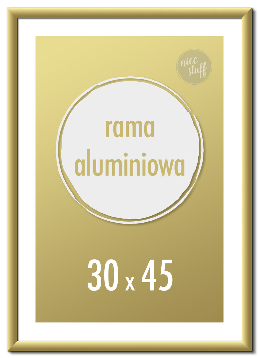 Ramka na zdjęcia 30x45 cm Ramki aluminiowe 45x30 cm złota