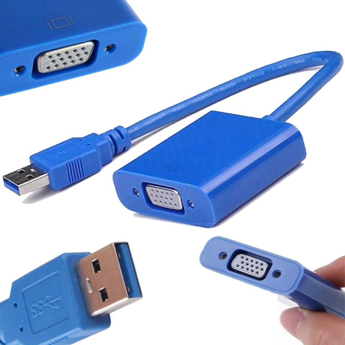 Adapter Konwerter Usb 3.0 Do Vga Karta Grafiki Hd