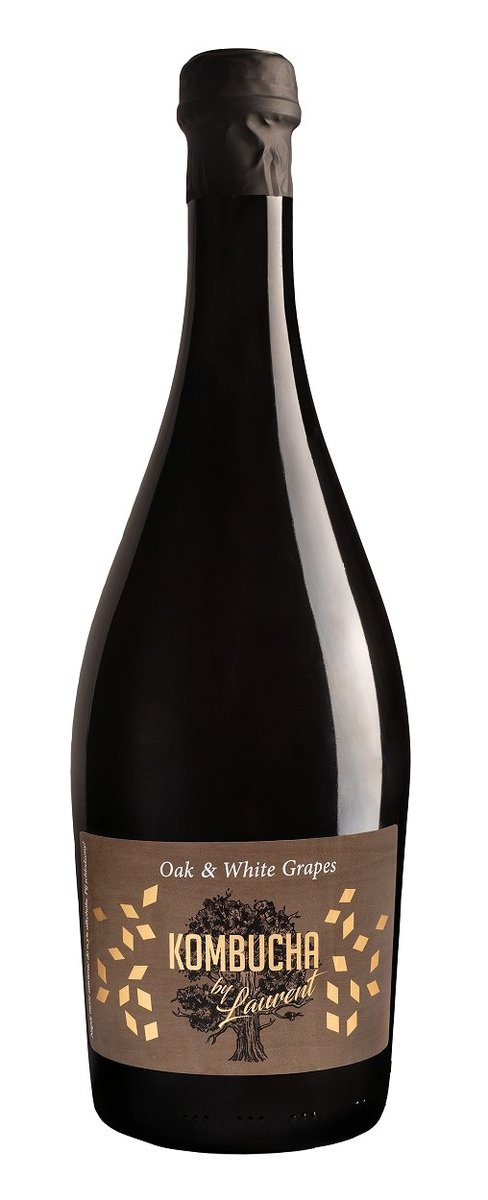 Kombucha By Laurent Kombucha szampańska na płatkach dębu o smaku białych winogron 750 ml Bio