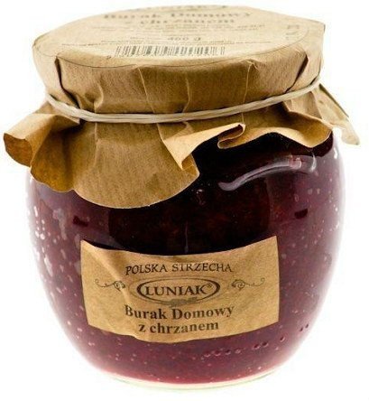 Burak domowy z chrzanem 480g Luniak
