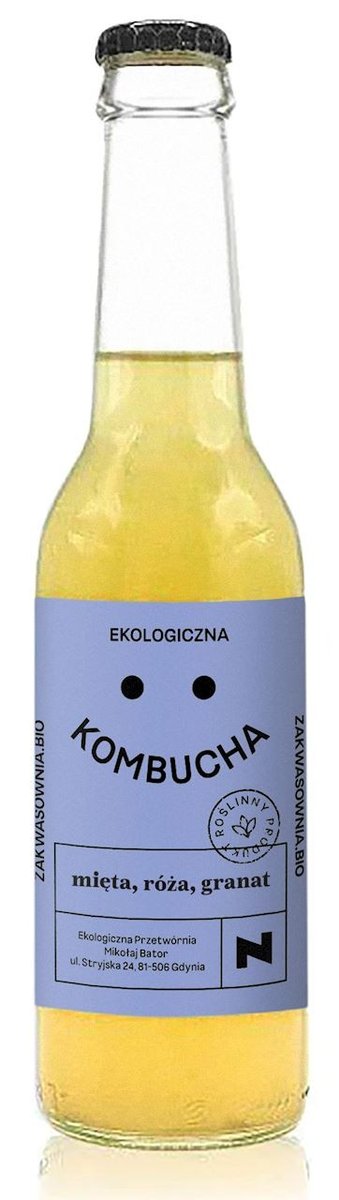 Kombucha Mięta - Róża - Granat Bio 270 ML