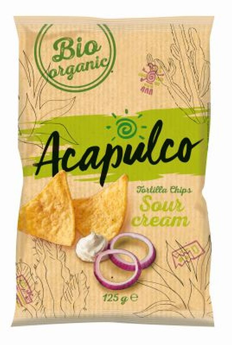 ACAPULCO Nachosy o smaku śmietankowo-cebulowym BIO 125 g